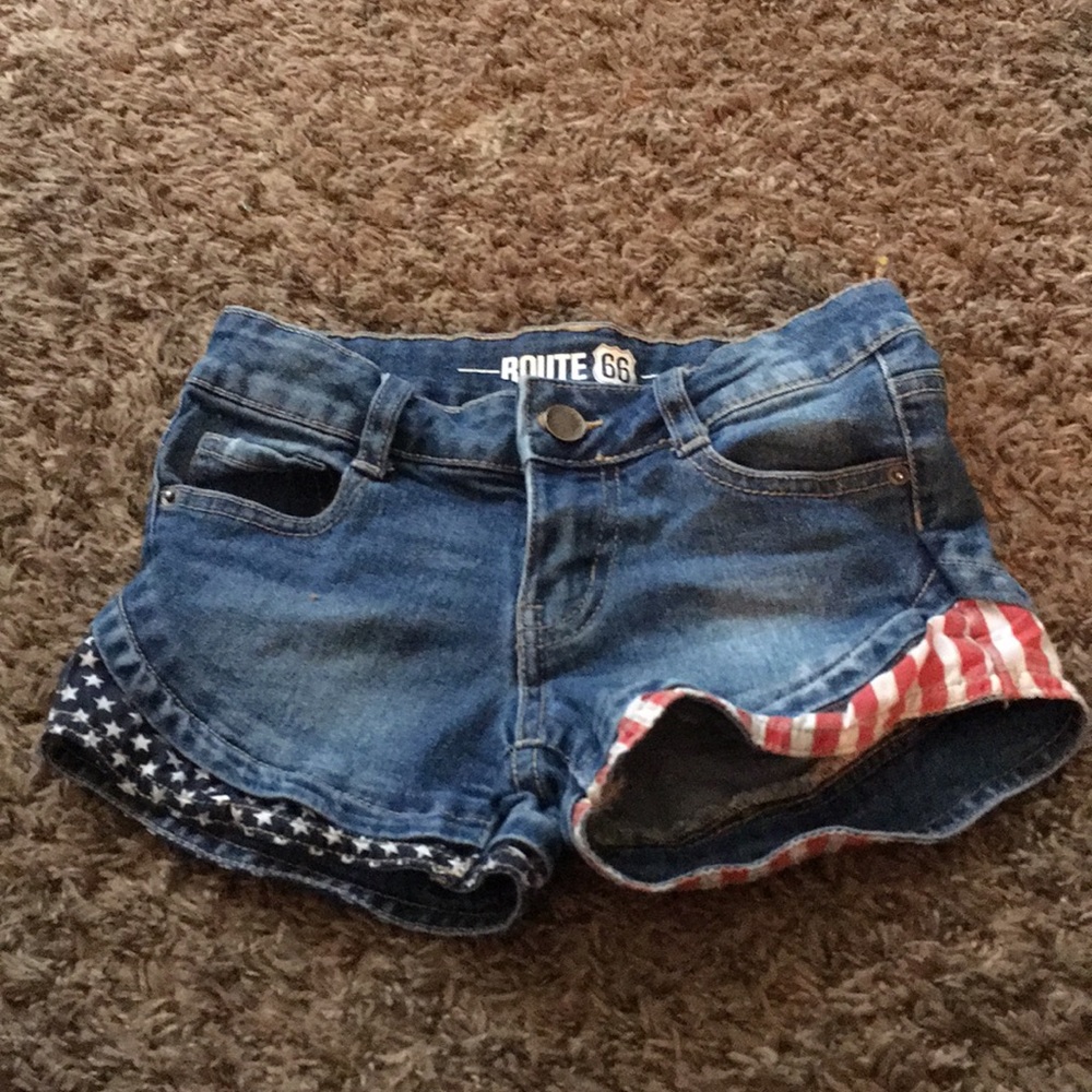 American flag shorts for girls size 7